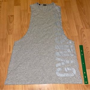 grey gymshark drop arm tank